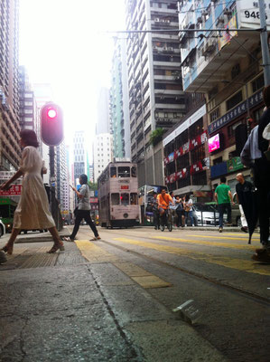 Straßenszene in Causeway Bay, Hongkong