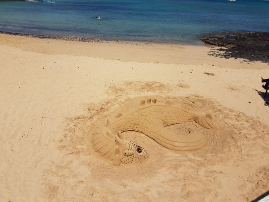 Drache aus Sand