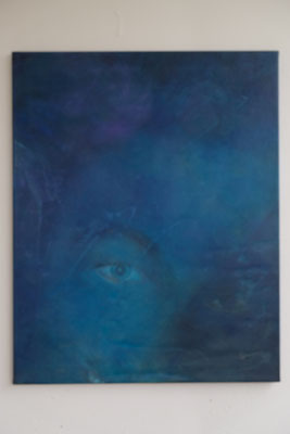 blaues Auge, Öl a.Lw. 2025