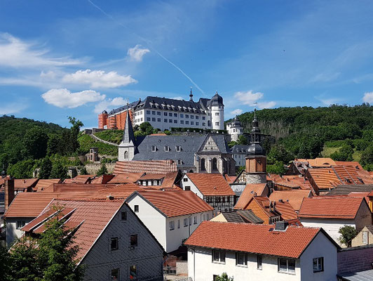 Stolberg mit dem großen Schlosskomplex über dem Städtchen