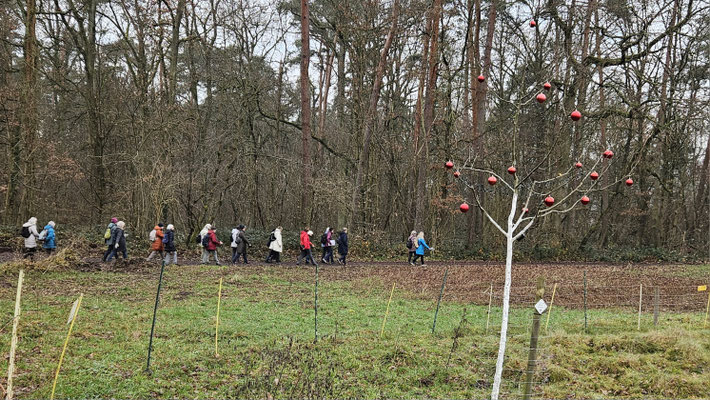 Am Waldrand entlang Enkheim entgegen.