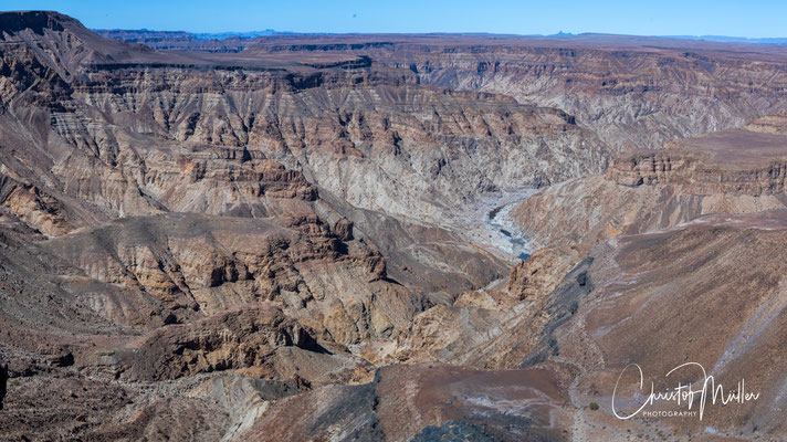 From the Main Viewpoint you have an amazing view to The Hell's Bend of Fish River Canyon