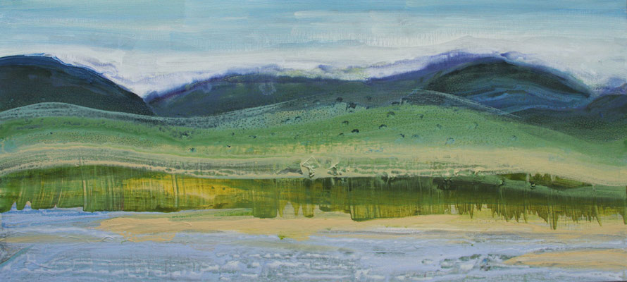 Outer Hebrides-2, 57 x 125 cm, acryl op linnen