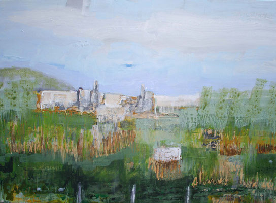 Outer hebrides-1, 80 x 110 cm, acryl op linnen