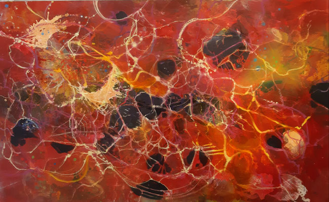 Life on a Grain of Sand, 125cm x 203cm, mixed Media on wood, 2019