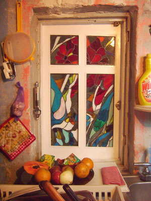 Vitral Interior Cocina - Cinta de Cobre - Colección Particular - Col. Cuauhtémoc 2010