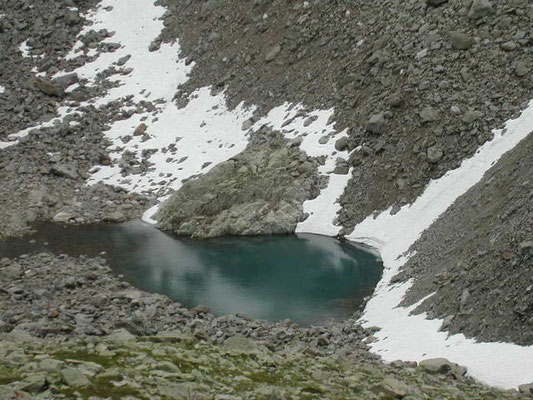 Una comba trasformata in laghetto alpino
