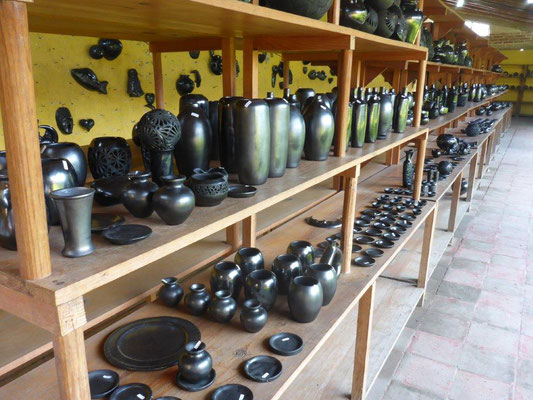 Black ceramic goods in San Bartolo