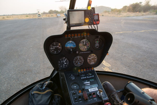 Helicopter flight over the Okavango Delta