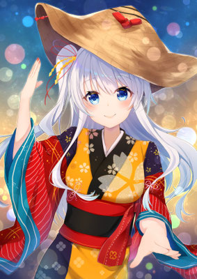 第6回かがり美少女イラストコンテスト　西馬音内盆踊り部門　グランプリ　2018.6