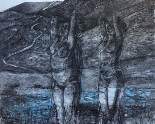 Landscape with two shapes 2016  charcoal on paper 150x190.jpg