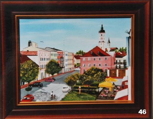 Nr.46 Dorfen Rathausplatz. Format 30x40cm