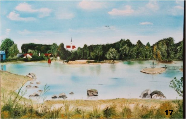 Nr.17 Rückhaltebecken von Dorfen. Format 40x60cm