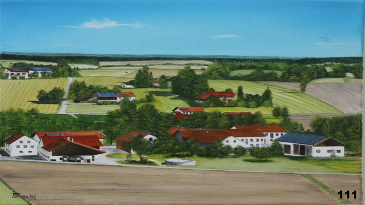 Nr.111 Hub in Gmain. Format 30x40cm