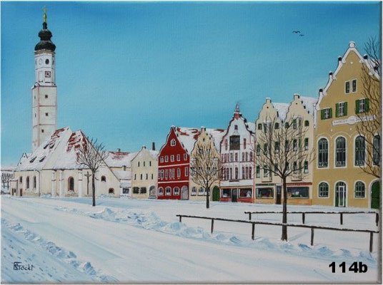 Nr.114b Dorfen, altes Postamt und Sparkasse. Format 30x40cm
