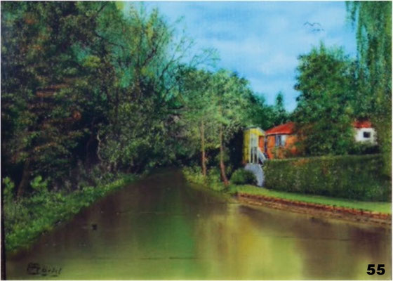 Nr.55 Dorfen, Blick Richtung Soafa von B15 aus. Format 30x40cm