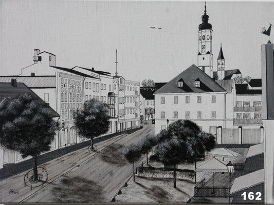 Nr.162 Dorfen Rathausplatz. Format 40x60cm