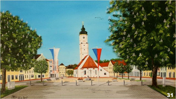Nr.31 Marktkirche Dorfen. Format 30x40cm