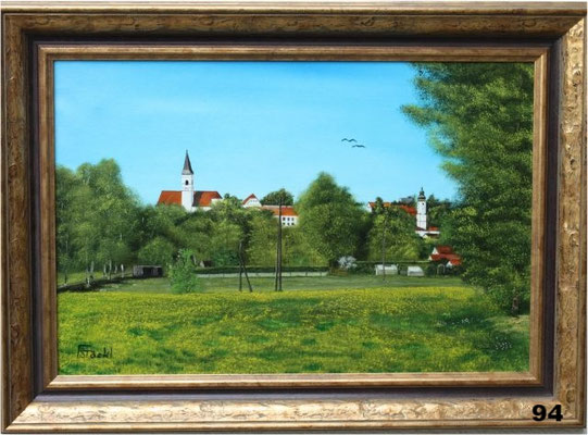 Nr.94 Dorfen, Blick auf Stadt-und Marktkirche. Format 40x60cm