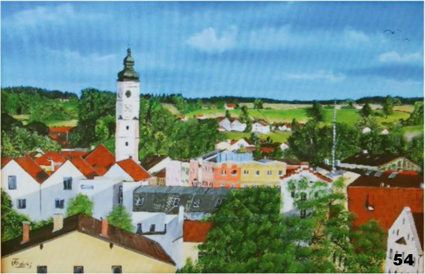 Nr.54 Blick vom Schuxenberg auf Dorfen. Format 40x60cm