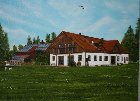 Nr.191 Beim Lähmer z`Landsham bei Dorfen. Format 40x30cm 