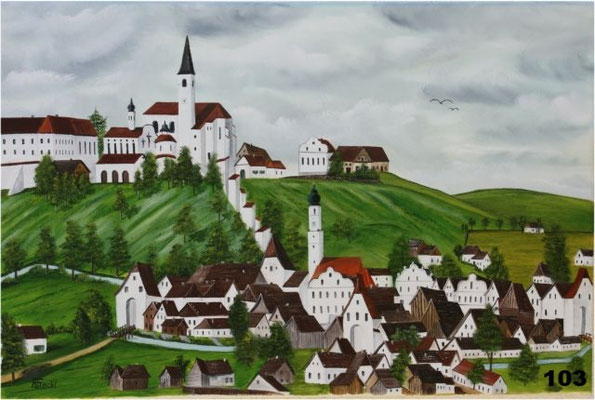 Nr.103 Alte Ansicht von Dorfen. Format 40x60cm