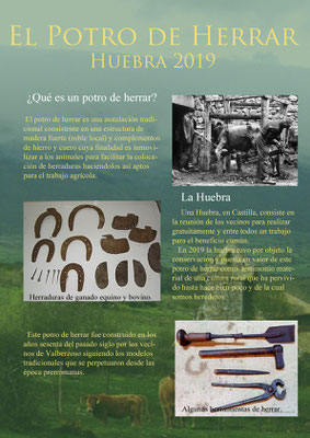 Diseño del cartel explicativo del "potro de herrar"