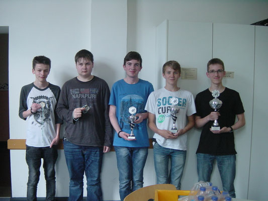 Marcel, Eric, Tom Jonas, Tim und Leon.