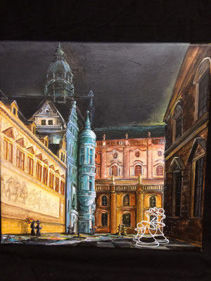 Dresdens starke Züge - 40x40 cm - Leinwand - Acryl