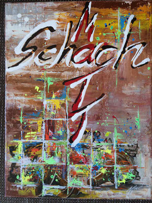 Schachmatt - 30x40 cm - Leinwand - Acryl
