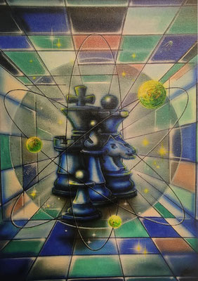 Raum - 30x40 cm - Leinwand - Acryl