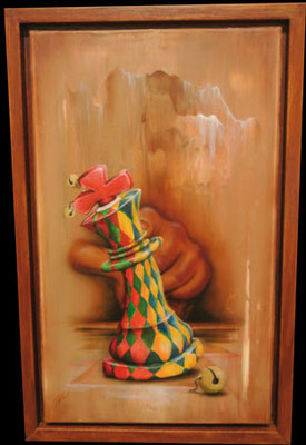 König der Narren - 40x60 cm - Leinwand - Acryl & Airbrush