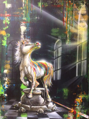 Freiheitsgedanke - 50x70 cm - Leinwand - Acryl