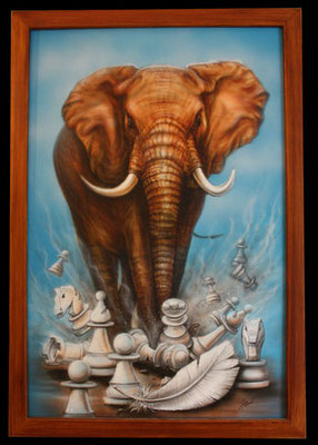 Trampel - 60x40 cm - Leinwand - Airbrush & Acryl