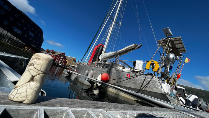 Dans le port de Tromso, au nord de la Norvège ...
