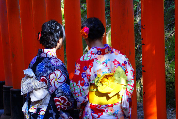 Le temple de Fushimi Inari, au sud de Kyoto...