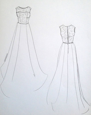 Skizzenerstellung zu deinem maßgeschneidertenBrautkleid