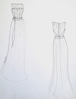 Skizzenerstellung zu deinem maßgeschneidertenBrautkleid