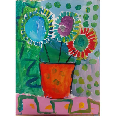 Atelier peinture enfant avec Joëlle Poret