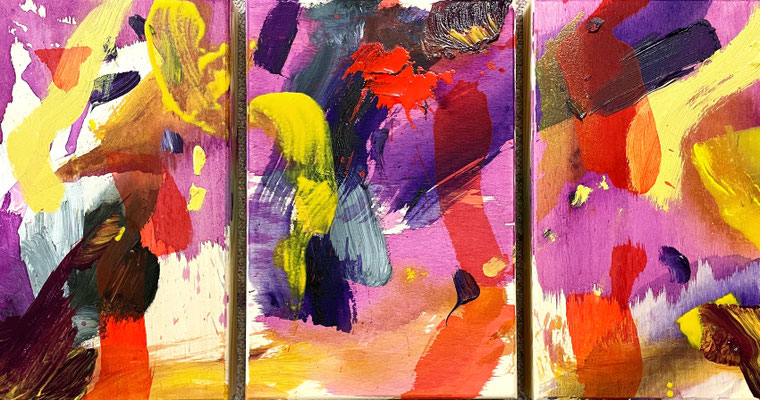 NO LIMIT, 30x20 cm, Triptych, acrylic on wood, Vienna, 2022, photo: Reinhold Ponesch ©