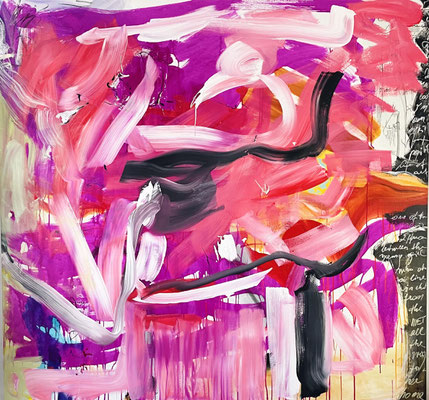CHEERFUL WOMAN, 190x200 cm, acrylic on canvas, 2024; photo: Reinhold Ponesch ©