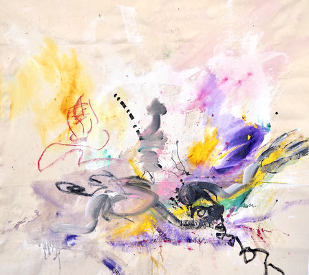 TIMELESS, 135x150 cm, acrylic, oil, pastel, permanent on canvas, VIENNA, 2020, Photo Reinhold Ponesch ©