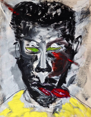 THERE IS A PLACE FOR ALL PEOPLE ON EARTH, 100x80, oil, arcylic on canvas, Vienna 2019, Photo Reinhold Ponesch ©
