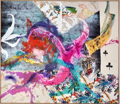 THE TRUTH LIES IN THE GAME, 140x16,0 oil, acrylic on fabric, VIENNA 2020, Photo Reinhold Ponesch ©