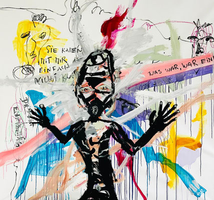 TRUST ME 200x200 cm, arylic on canvas, VIENNA 2023,  photo: Reinhold Ponesch ©