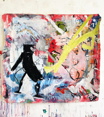 MAY IT BE THE BEST YEAR EVER, 130x140 cm, acrylic on canvas, Vienna 2024; photo: Reinhold Ponesch ©
