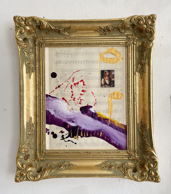 PAINT ME A SONG, 43x37, framed, acrylic on paper, Vienna, 2022, photo: Reinhold Ponesch ©