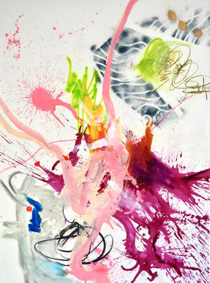 CROWNING MOMENT, 200x150 cm, acrylic, crayon on canvas, VIENNA 2021, Photo Reinhold Ponesch ©
