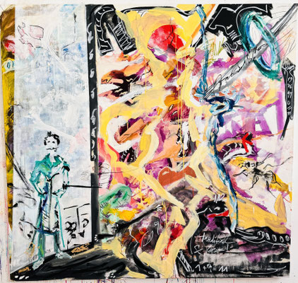 FRAGMENTS OF THE SOUL, 190x190 cm, acrylic on canvas, 2024, photo: Reinhold Ponesch ©