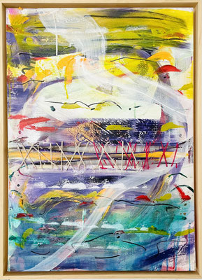 STRONG VULNERABILITY, 70x50, acrylic, cord on canvas, Vienna 2023, photo: Reinhold Ponesch ©
